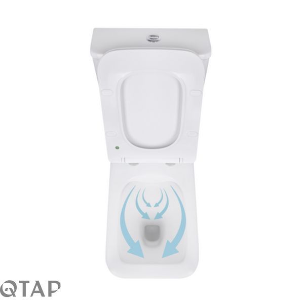 Унітаз-компакт Qtap Kalao безобідковий з сідінням Soft-close QT08221213AW SD00046562 фото