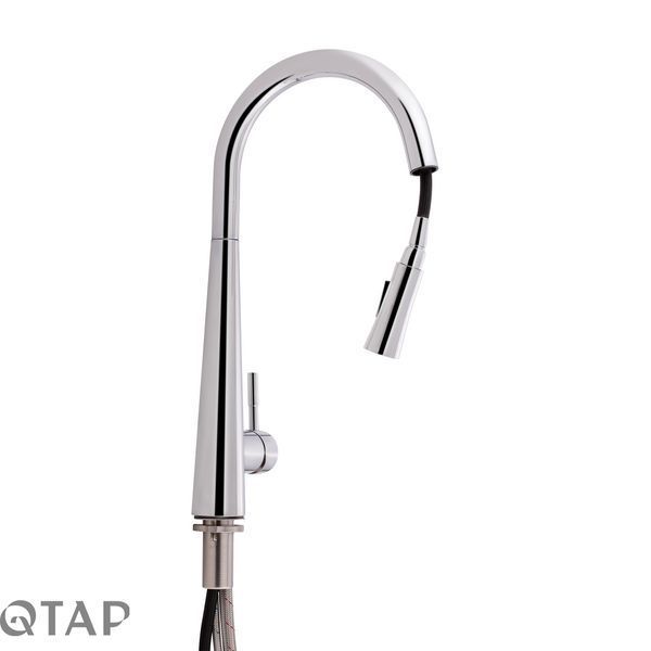 Змішувач для кухні Qtap Evicka з висувним виливом QTEVI9135103UC Chrome SD00042269 фото