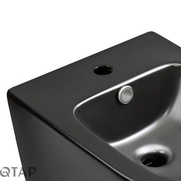 Биде подвесное Qtap Scorpio 515x360x345 Matt black QT1455053FMB SD00042531 фото