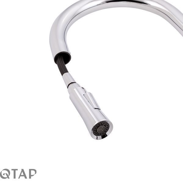 Змішувач для кухні Qtap Evicka з висувним виливом QTEVI9135103UC Chrome SD00042269 фото