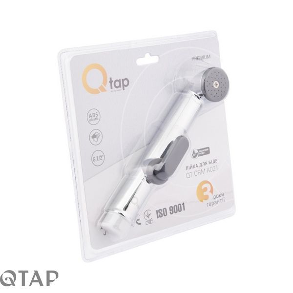 Лійка для гігієнічного душу Qtap Rucni округла QTCRMA021 Chrome/Grey SD00035711 фото