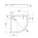 Душовий піддон Qtap Robin 309912C 90x90x12 см + сифон SD00046985 фото 2