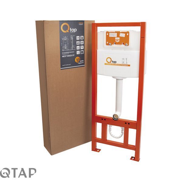 Набор инсталляция 4 в 1 Qtap Nest ST с круглой панелью смыва QT0133M425V1163GB SD00040863 фото