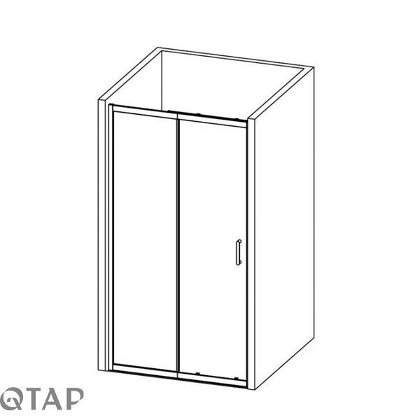 Душові двері в нішу Qtap Taurus CRM2013-14.C6 130-140x185 см, скло Clear 6 мм, покриття CalcLess SD00045298 фото