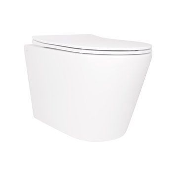 Унитаз подвесной Qtap Scorpio безободковый Ultra Quiet с сиденьем Soft-close QT14332380AW SD00050898 фото