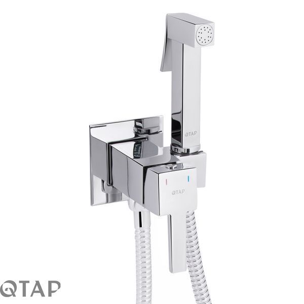 Набор для гигиенического душа Qtap Inspai-Varius прямоугольный QTINSVARCRMV00440201 Chrome SD00035721 фото