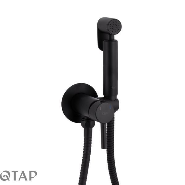 Набор для гигиенического душа Qtap Inspai-Varius округлый QTINSVARBСRV00440001 Black Matt SD00035723 фото