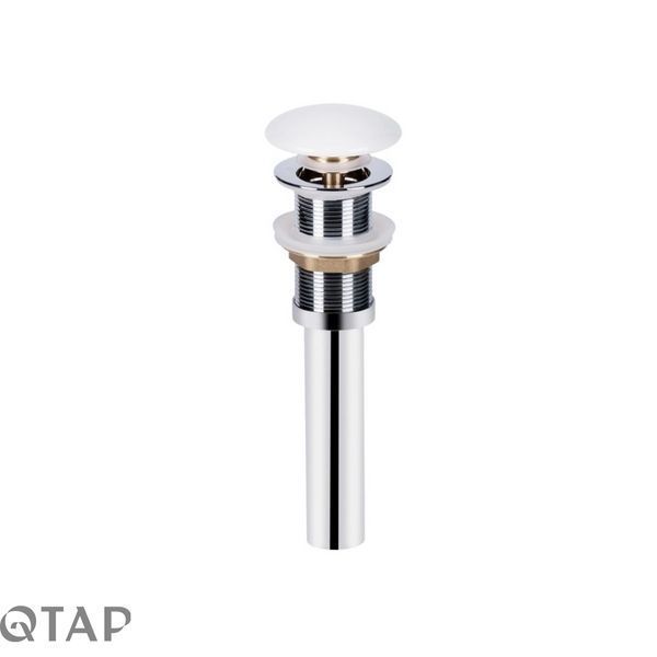 Комплект Qtap Tern: Раковина накладна прамокутна 605x350x140 мм WHITE + Донний клапан PU02 SD00053428 фото