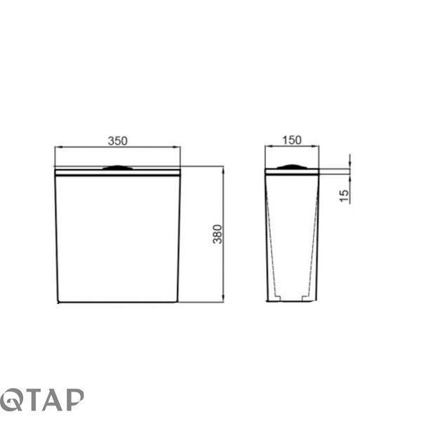 Бачок для унітаза Qtap Presto QT24221217AW2 White SD00049017 фото