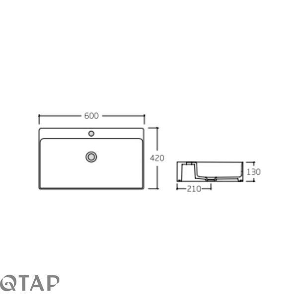 Раковина Qtap Nando LT 600х420х130 White QT12116146W SD00052917 фото