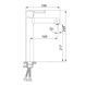 Змішувач для раковини Qtap Cardinal високий QTCAR269CRM45655 Chrome SD00051779 фото 2