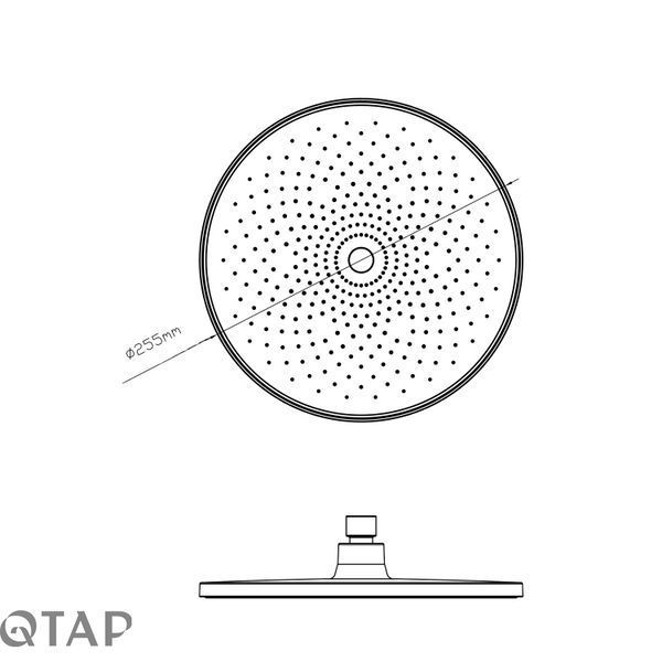 Лійка для верхнього душу Qtap Hlavova D 250 мм округла QTHLA107CRM45948 Chrome SD00052072 фото