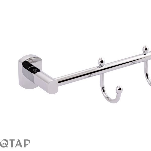 Тримач для рушника Qtap Liberty 3 гачка 365 мм QTLIBCRM11543 Chrome SD00031715 фото
