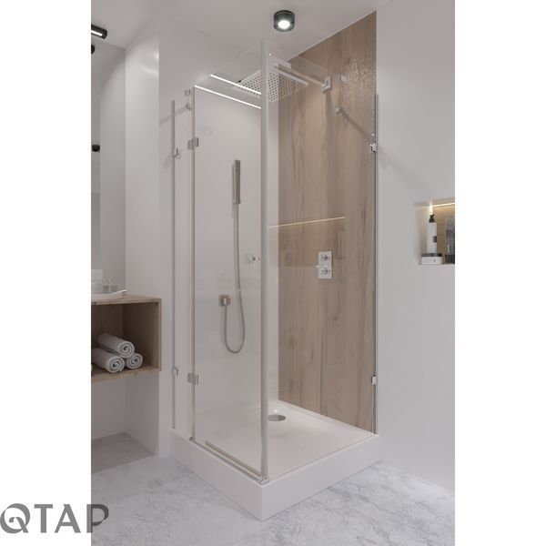 Душова кабіна Qtap CAPRICORN CRM1011SC6 100х100 см, скло Clear 6 мм, CalcLess, без піддона SD00039712 фото