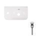 Комплект Qtap Tern: Раковина подвесная прямоугольная левая 450х260х155 мм White + Донный клапан PU02O SD00053451 фото 1