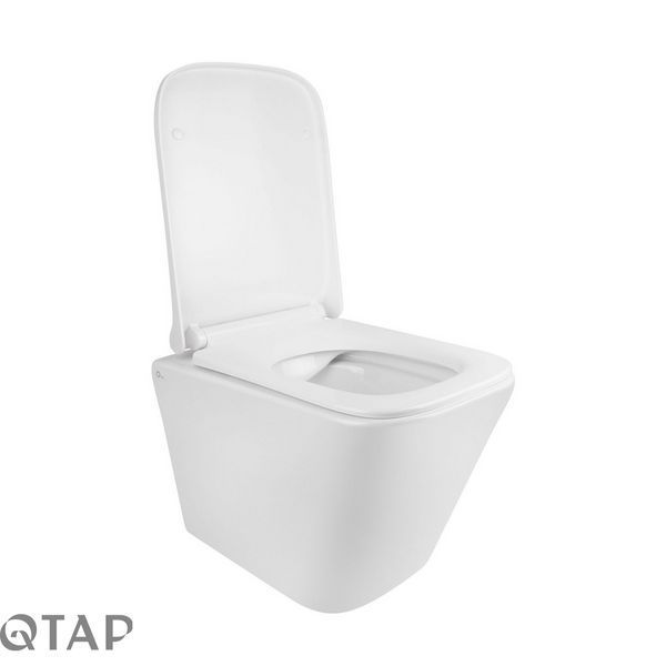 Готовое решение Qtap для ванной комнаты: подвесной унитаз Tern Rimless + комплект инсталляции Nest 4 в 1 (линейная клавиша Chrome) SD00043018 фото