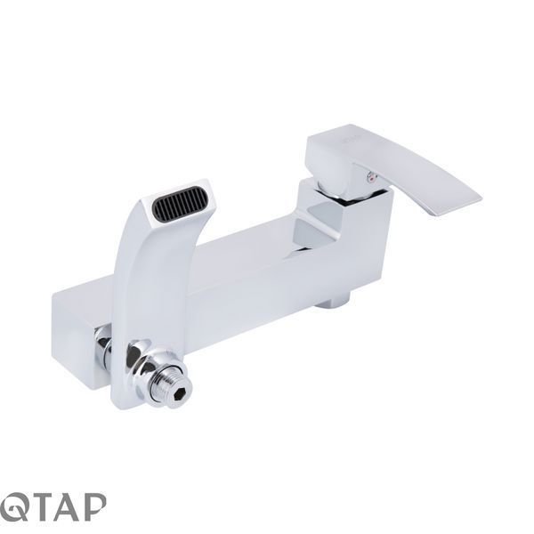 Смеситель для ванны Qtap Swan Cascada с поворотным изливом (c душевым гарнитуром) QTSWA260CRM45565 Chrome SD00051689 фото