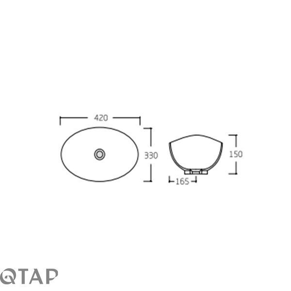 Раковина-чаша Qtap Dove 420x330x150 White QT06116062AW SD00052907 фото