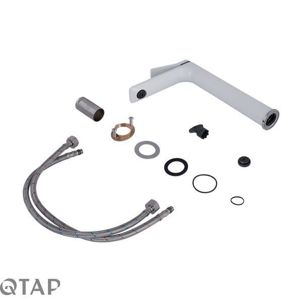 Змішувач для раковини Qtap Presto високий QTPRE269CRW45577 Chrome/White SD00051701 фото