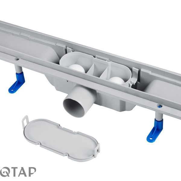 Трап Qtap Dry FB304-900 лінійний з сухим закривом та нержавіючою решіткою 900х73 SD00034834 фото