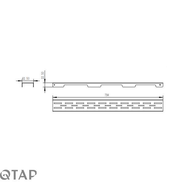 Решітка для лінійного трапу Qtap Grate FD800 (BLA) SD00052808 фото