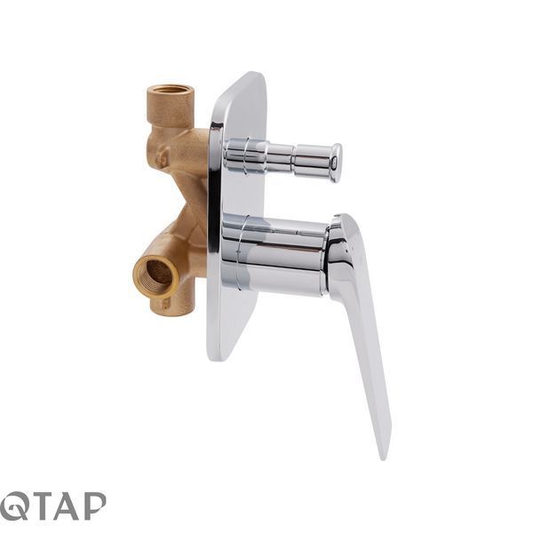 Смеситель для душа Qtap Vlasta скрытого монтажа на два потребителя QTVLA6028102NC Chrome SD00047660 фото