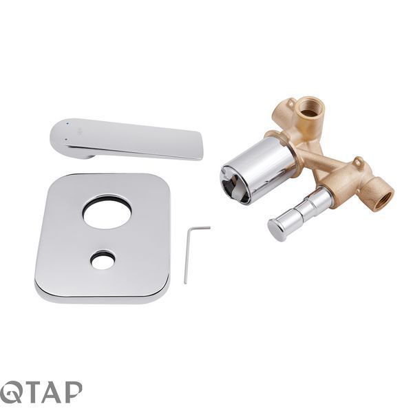Смеситель для душа Qtap Vlasta скрытого монтажа на два потребителя QTVLA6028102NC Chrome SD00047660 фото
